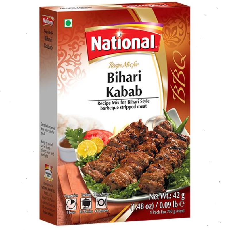 Bihari Kabab Masala 84g - National Baazwsh 