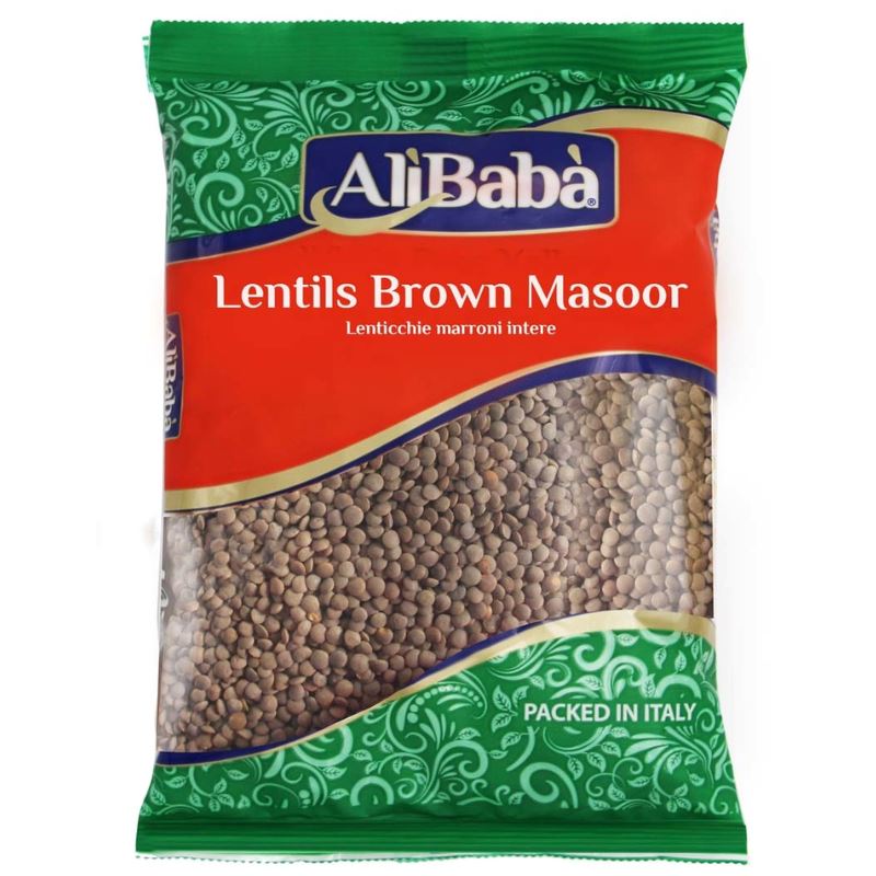 Brown Lentils Whole (Sabut) - Ali Baba Baazwsh 500g 