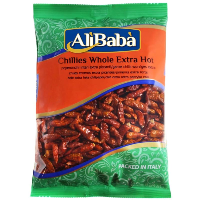 Chillies Whole Ex. Hot - Ali Baba Spice Baazwsh 150g 
