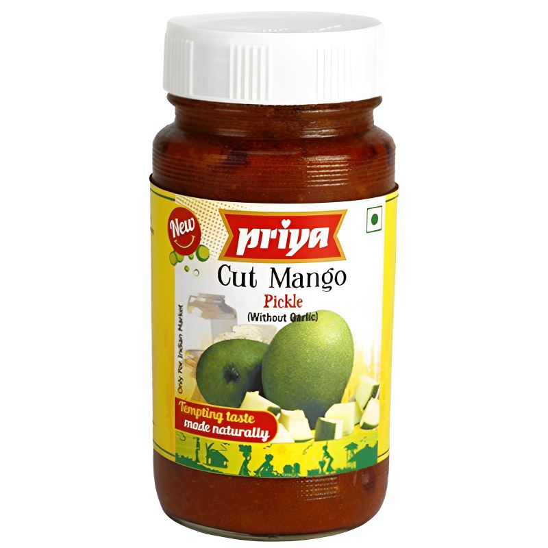 Cut Mango Pickle (Without Garlic) 300g - Priya Priya 