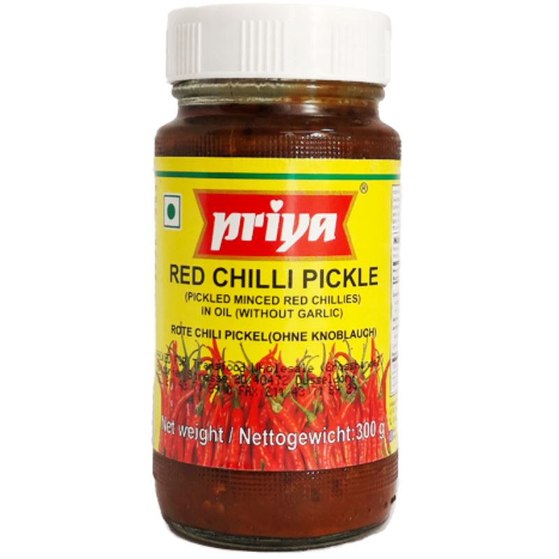 Red Chilli Pickle (Without Garlic) 300g - Priya Priya 
