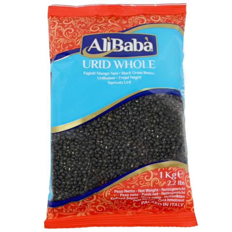 Urid Beans/Whole (Urad) - Ali Baba Baazwsh 1kg 