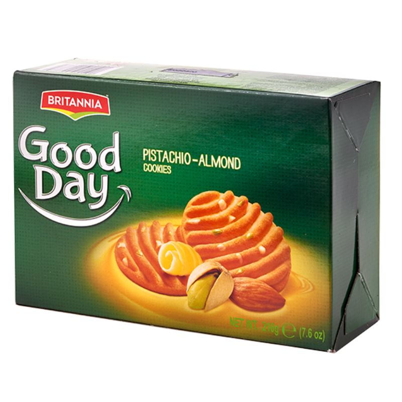 Goodday Pista-Almond Cookies - Britannia Baazwsh 216g 
