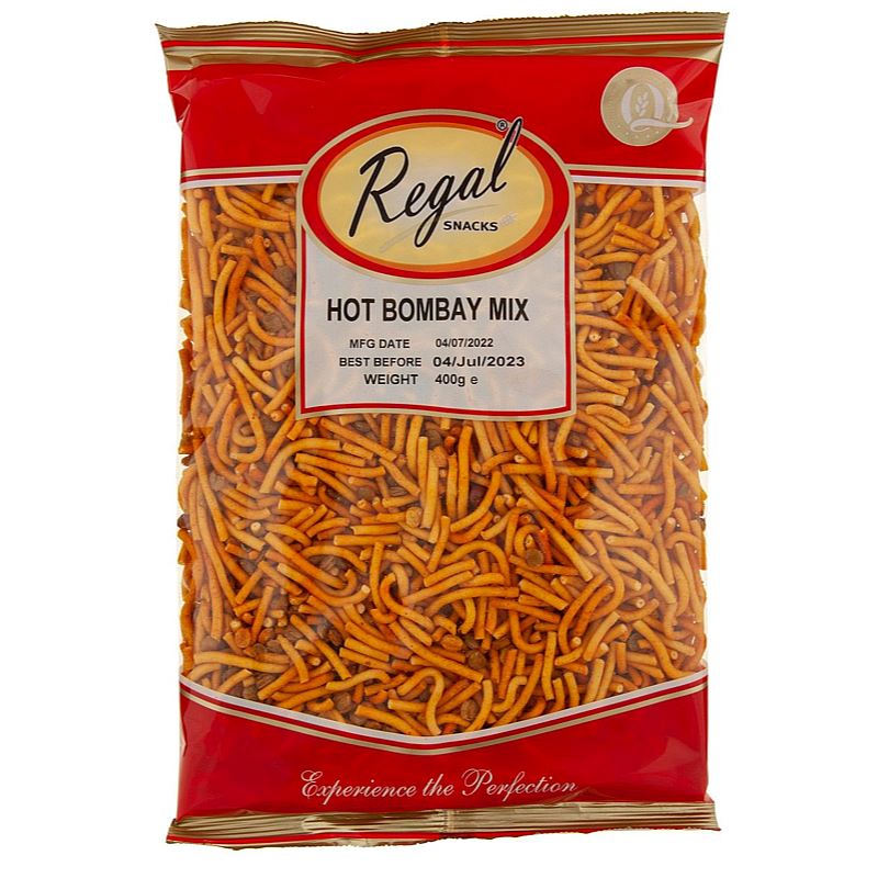 Hot Bombay Mix 400g - Regal Snacks Baazwsh 
