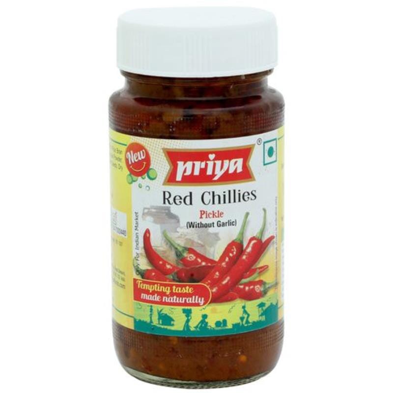 Red Chillies Pickle (Without Garlic) 300g - Priya Baazwsh 