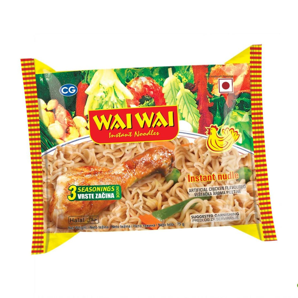 Wai Wai Chicken Noodle 75g Baazwsh 