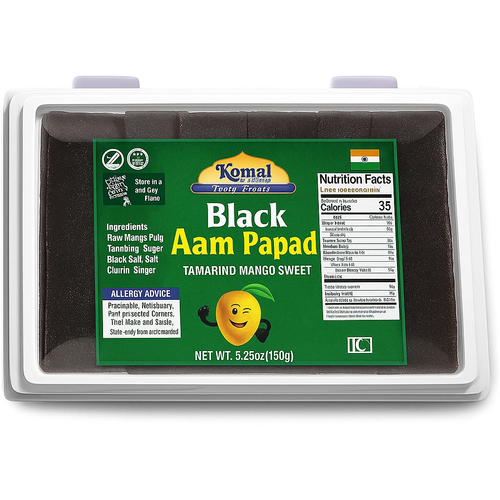 Aam Papad Black 150g - Komal PAPAD Komal 