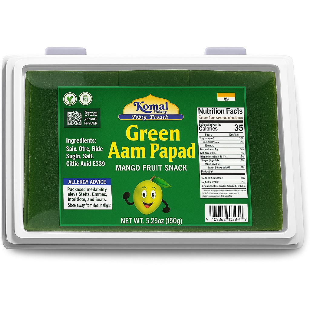 Aam Papad Green 150g - Komal PAPAD Komal 
