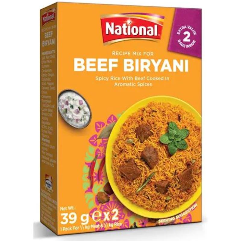 Beef Biryani Masala 78g - National National 