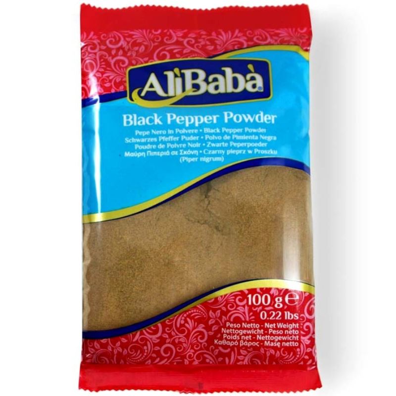 Black Pepper Powder (Kali Mirch) - Ali Baba Spice Baazwsh 100g 