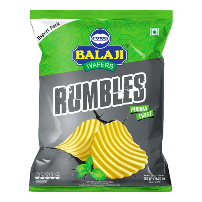 Chips Rumble Pudina 135g-Balaji snacks Bajaji 