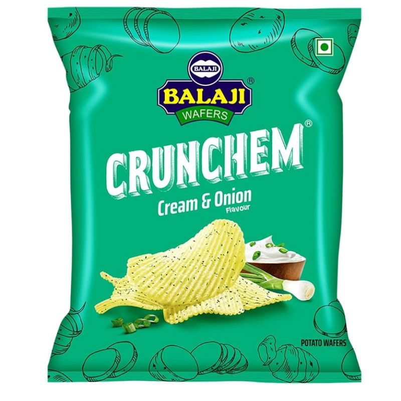 Crunchem Cream & Onion 135g - Balaji snacks Balaji 