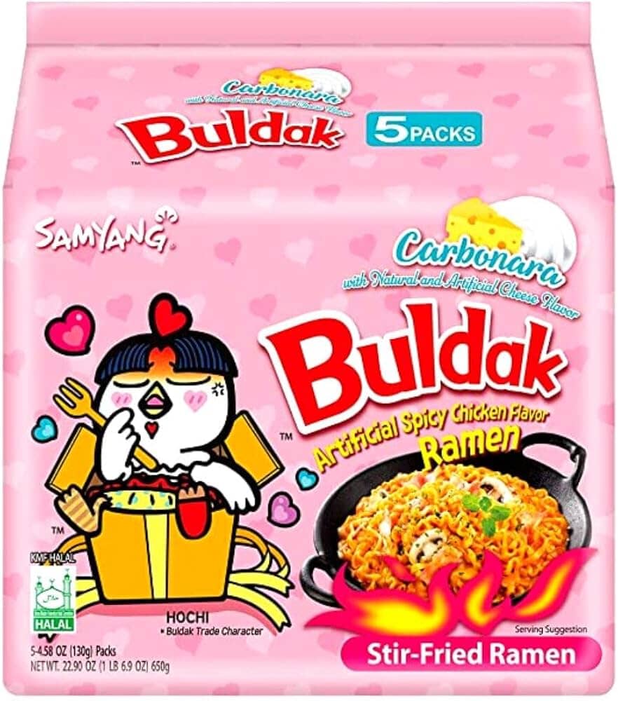 Hot Chicken Carabonara Ramen Noodle 130g-Samyang Baazwsh 130gx5 