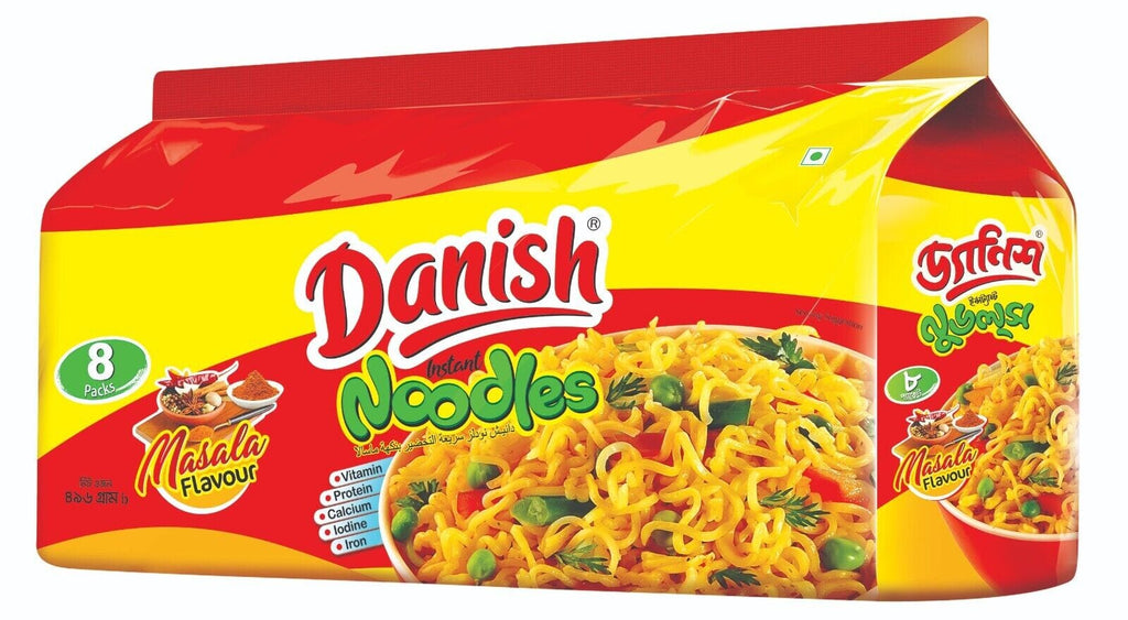 Instant Noodle (Masala Flavour) 8x62g-Danish noodle Danish 