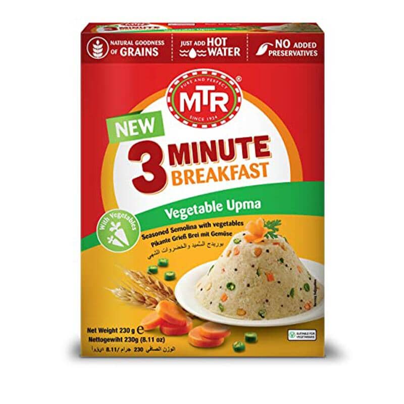 Instant Upma Veggie Snacks 230g-Mtr READY TO EAT Mtr 