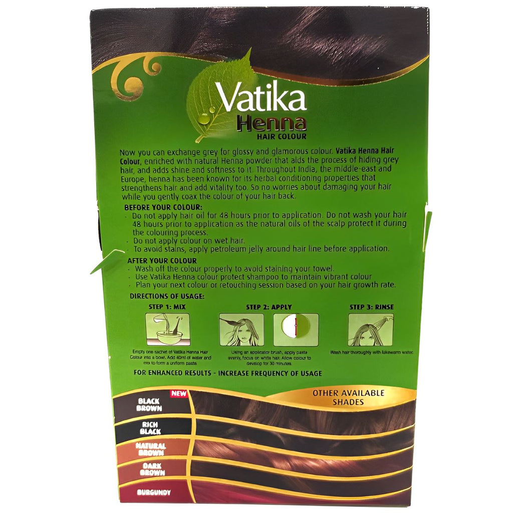 Jet Black Mehndi Powder 60g - Vatika Vatika 