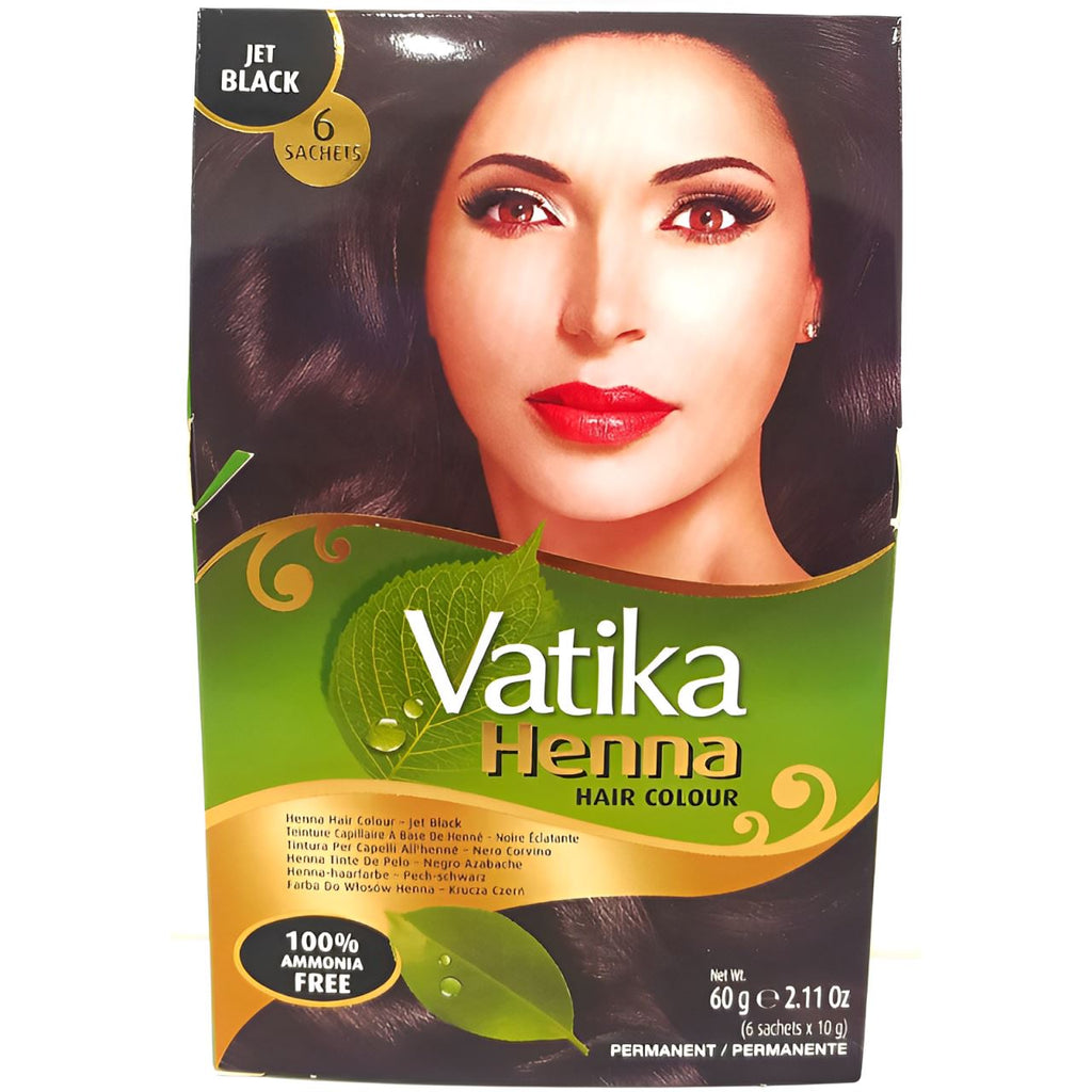 Jet Black Mehndi Powder 60g - Vatika Vatika 