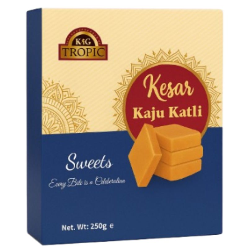 Kesar Kaju Katli 250g - Krg sweet Krg 