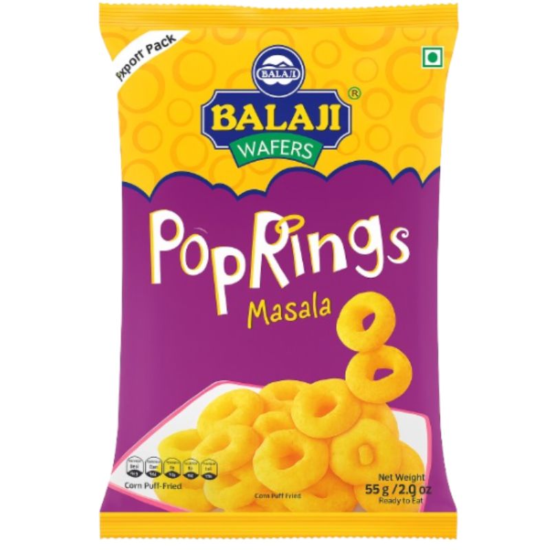 Pop Rings Masala 65g - Balaji snacks Bajaji 