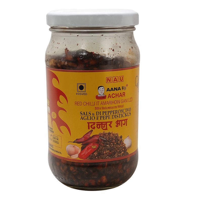 Red Chilli, Sichuan & Garlic Pickle 200g - Aama ko Achar pickle Aama ko Achar 