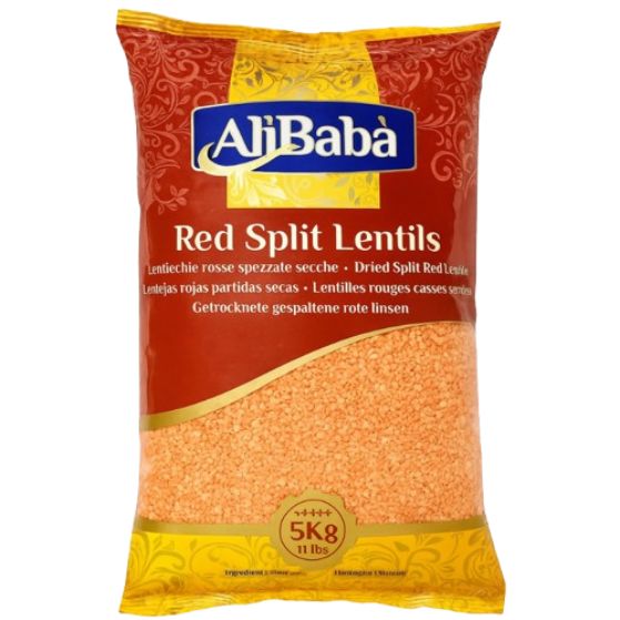 Red Split Lentils (Masoor Dal) - Ali Baba Ali Baba 5kg 