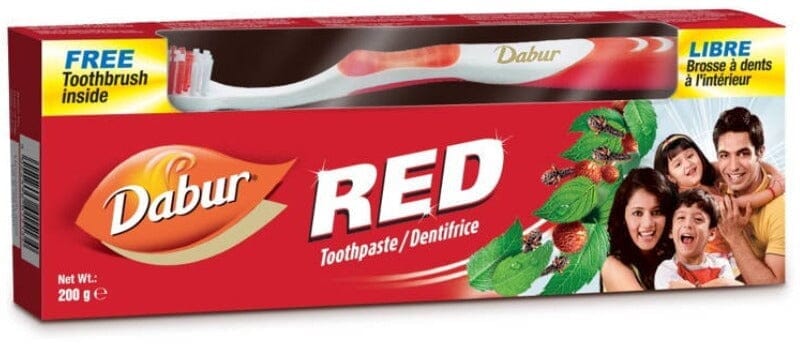 Red Toothpaste w/Brush -Dabur HEALTH CARE, Dabur 200g 