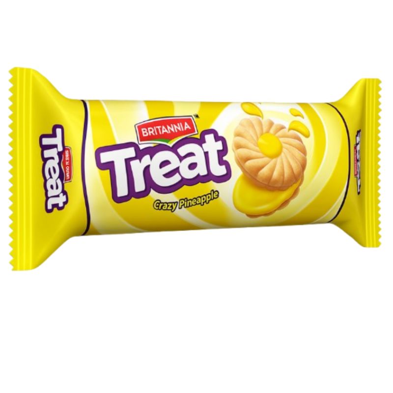 Treat Fruit Cream Pineapple 100g - Britannia cookies Bartania 