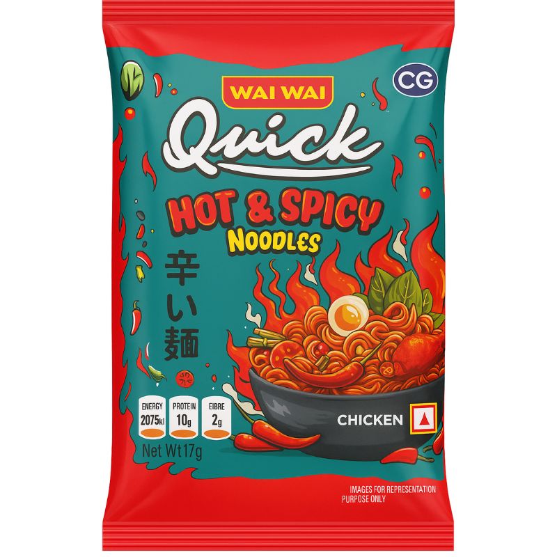 Wai Wai Quick Hot & Spicy Noodle 100g noodle Wai Wai 
