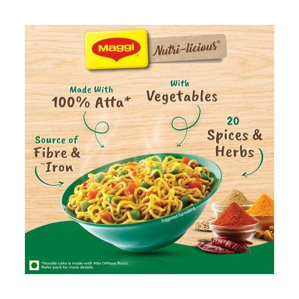 Atta 2-Min Masala Noodle 72.5g - Maggi Baazwsh 