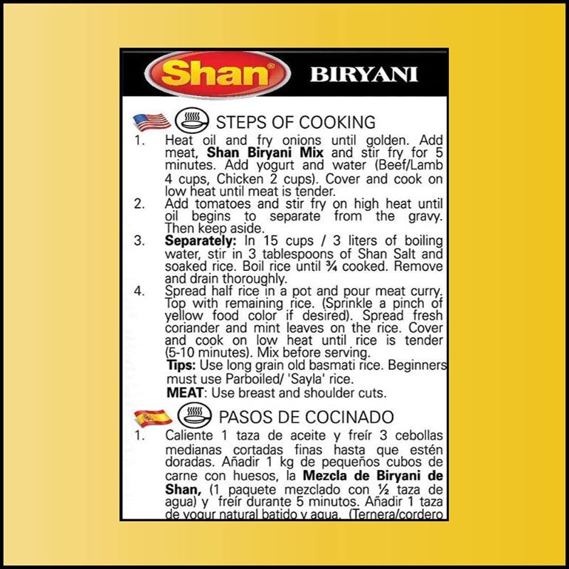 Biryani Masala 100g - Shan Baazwsh 