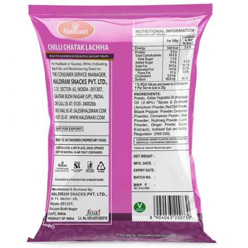 Chilli Chatak Lachha 200g - Haldiram's Baazwsh 