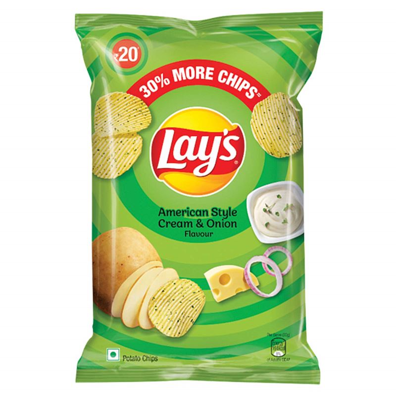 Lay's Potato Chips 90g/115g, American Style Cream & Onion