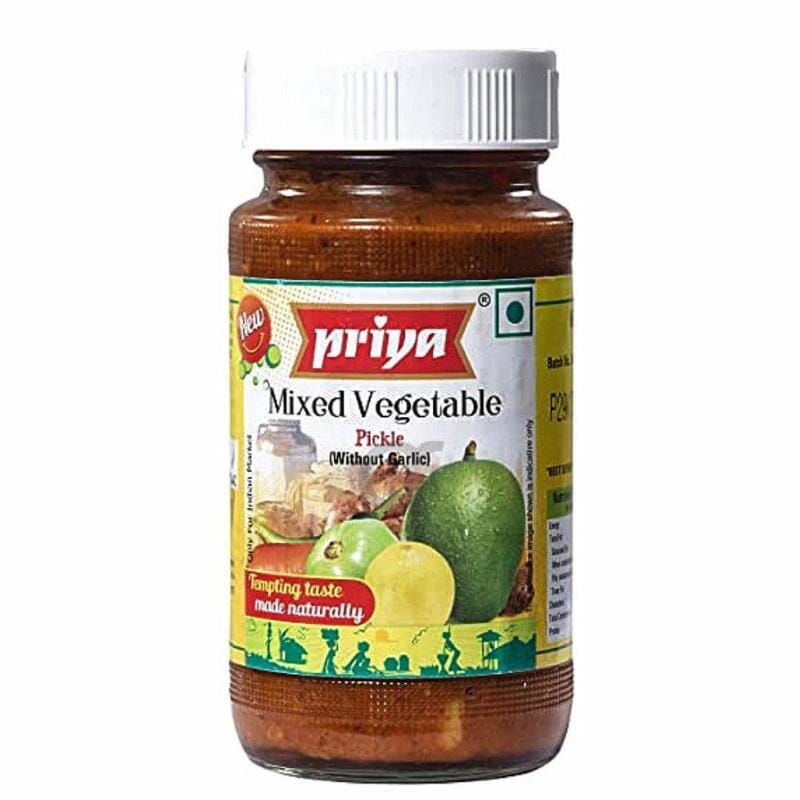 Mixed Vegetable Pickle (Without Garlic) 300g - Priya Baazwsh 