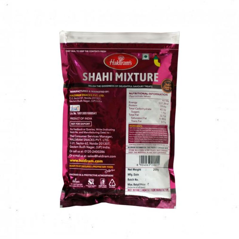 Shahi Mixture 200g - Haldiram's Baazwsh 